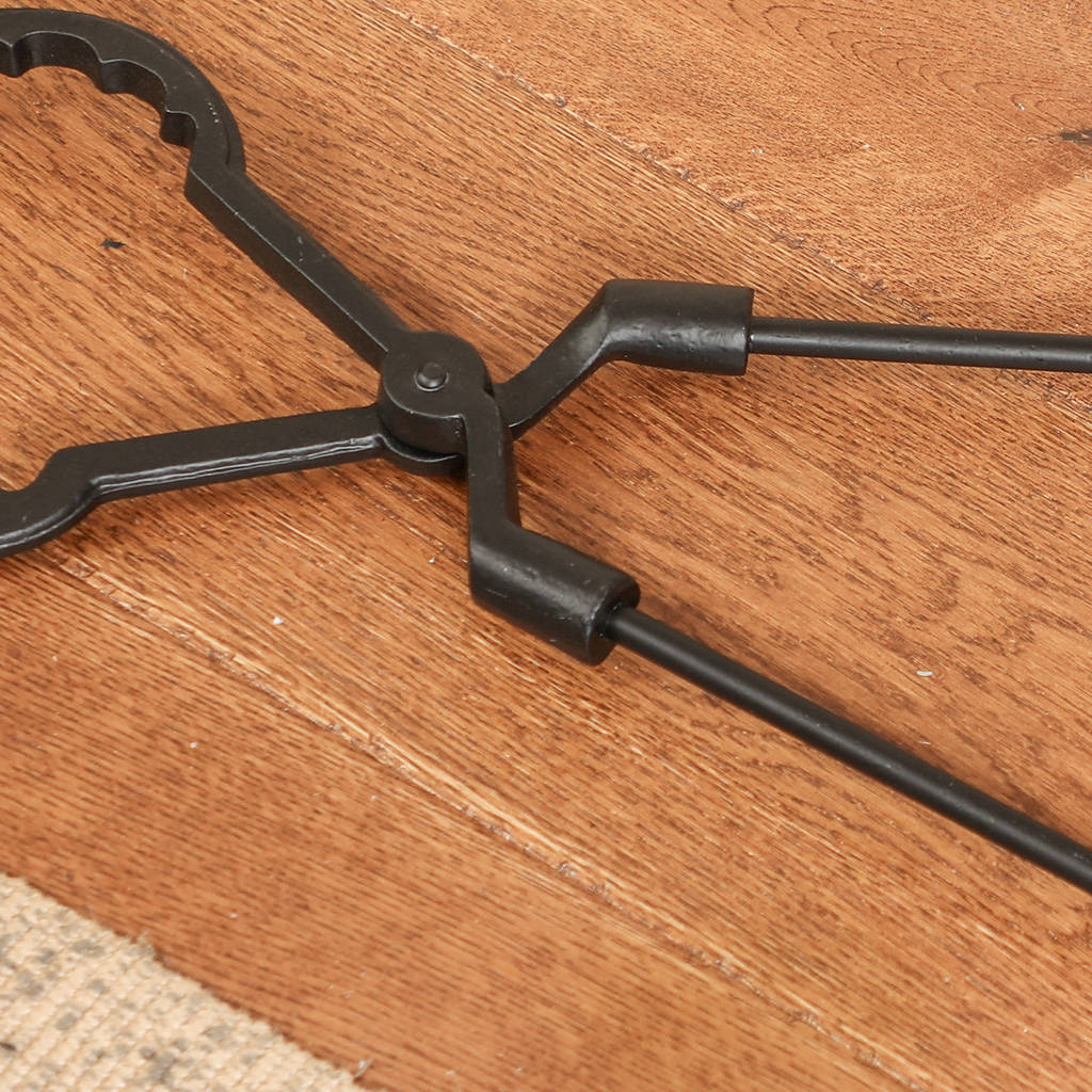 Parisian Style Glass Handled Fireside Tongs By Dibor