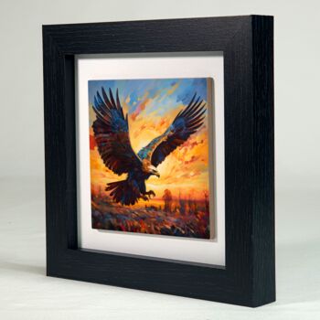 Golden Eagle Framed Ceramic Art Tile, 2 of 10