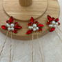 Christmas Crystal And Pearl Hair Pins, thumbnail 4 of 4