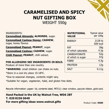 Caramelised Cashew, Pecan, Almond And Peanut Gift Box, 7 of 8