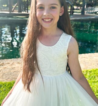 Flora In Ivory ~ Flower Girl Dress Or Party Dress, 3 of 10