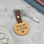 Engraved 'You're A Star' Wooden Keyring For Teachers, thumbnail 1 of 4