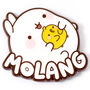 Molang And Piu Piu Logo Pin Badge, thumbnail 1 of 3