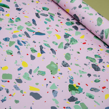 Pale Pink Terrazzo Wrapping Paper Set, 3 of 10