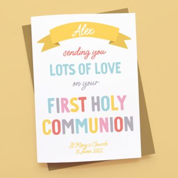 Personalised First Holy Communion Card, 4 of 9
