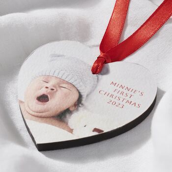 Personalised Baby's First Christmas Tree Decoration, 2 of 2