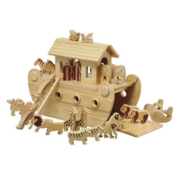 Deluxe Natural Wood Noah's Ark Playset + 24 Characters, 5 of 7