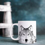 Wolf Illustrated Gift Mug, thumbnail 1 of 4