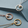 Personalised Pearl And Circle Necklace, thumbnail 2 of 12