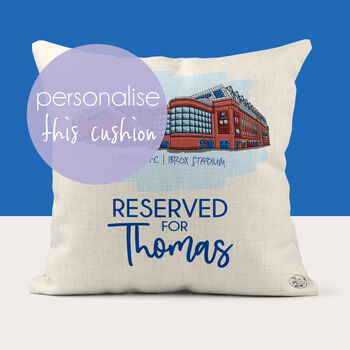 Personalised Rangers Fc Cushion, 2 of 2