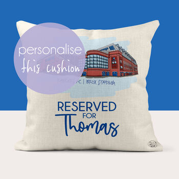 Personalised Rangers Fc Cushion Cover, 2 of 2