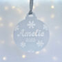 Personalised Christmas Bauble With Snowflakes And Date, thumbnail 6 of 6