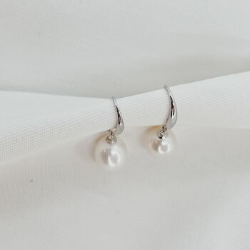 'Liwanag' Radiance Biwa Pearl Drop Earrings, 4 of 12