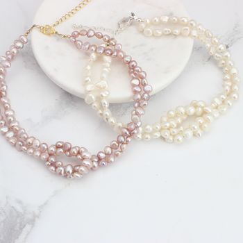 Pearl Love Knot Choker Necklace, 7 of 12