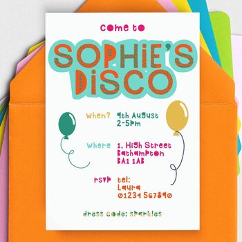 Pack Of Party Invitations For Girls And Boys, 7 of 8