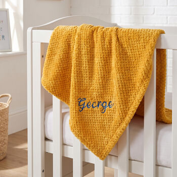 Personalised Baby Blanket Embroidered Name Fleece, 11 of 12