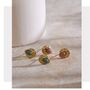 Monaco D’or Gold Jade Natural Stone Ombré Gift Earrings, thumbnail 2 of 4