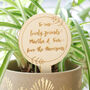 Personalised Engraved Wooden Plant Sign, thumbnail 1 of 4
