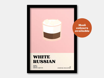 White Russian Cocktail Print, 4 of 7