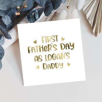 Personalised First Father's Day Foil Card, 6 of 6