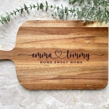 Personalised Wooden Chopping Board Home Sweet Home Gift, 2 of 8