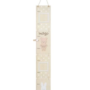 Personalised Teddy Wooden Height Chart, 3 of 7