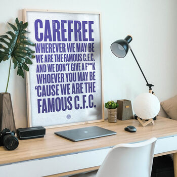 Chelsea 'Carefree' Football Song Print, 2 of 3