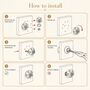 Round Shaped Misty Bloom Ceramic Drawer Knob, thumbnail 8 of 9