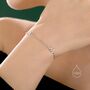Cz Leaf Motif Bracelet In Sterling Silver, thumbnail 4 of 12