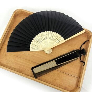 Personalised Silk Hand Fan Various Colours, 8 of 12