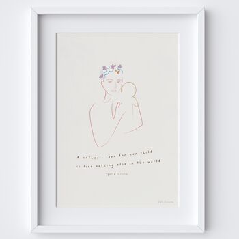 A Mother's Love Quote Art Print For Mum, 2 of 2