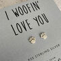 Dog Paw Sterling Silver Earrings, thumbnail 2 of 9