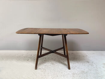 Ercol Mid Century Solid Elm Drop Leaf Table, 11 of 12