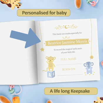 Personalised Baby Journal Book, 3 of 12