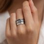 Personalised Sterling Silver Spinner Ring – 13mm, thumbnail 1 of 11
