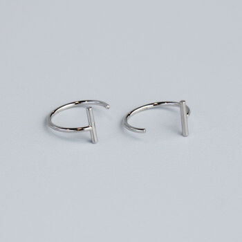 Sterling Silver Minimalist Ear Jacket Earrings, 3 of 5