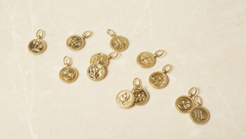 Zodiac Coin Pendant Gold Plated Sterling Silver, 3 of 12