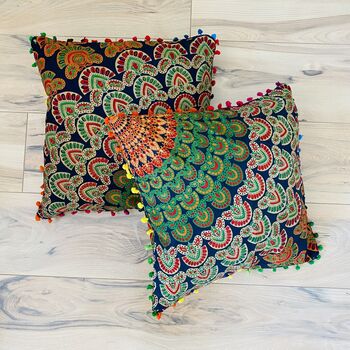Pair Of Colourful, Mandala Cushion Covers, 2 of 7