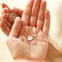 Personalised Pressed Birth Flower And Heart Charm Necklace, thumbnail 1 of 11