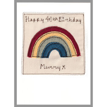 Personalised Rainbow New Baby Girl / 1st Birthday Card, 11 of 11