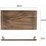 Wooden Serving Platters Tray With Metal Handles, thumbnail 7 of 7