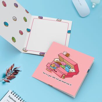 Donut Birthday Card | Cute Greetings Card, 2 of 5