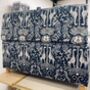 Large Ottoman In Emma J Shipley Kruger Navy, thumbnail 4 of 4