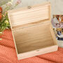 Personalised Christening Keepsake Box Gift For Baby Or Child With Engraved Cross, thumbnail 3 of 4