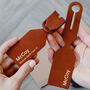Set Of Two Personalised Leather Luggage Tags, thumbnail 1 of 4