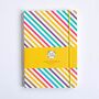 Rainbow Notebook | Elastic Enclosure | Striped Pattern, thumbnail 6 of 6