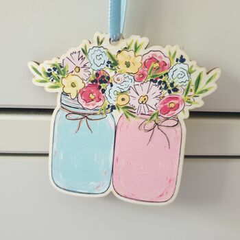 Wooden Flowers Hanging Decoration Birthday Gift Idea, 10 of 10