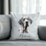 Personalised Great Dane Hearts Cushion Cover Gift, thumbnail 1 of 2