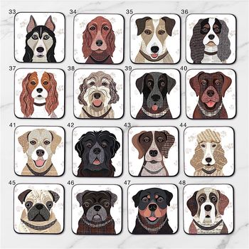 Dog Coasters 64 'Pawtrait' Designs, 5 of 7