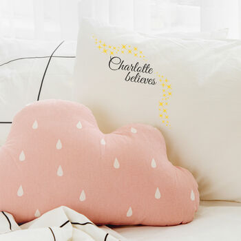 Personalised Name 'Believe' Christmas Pillow Case, 2 of 2
